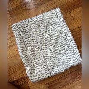 West Elm Cream and Gray 100% Cotton Curtain 48x96”